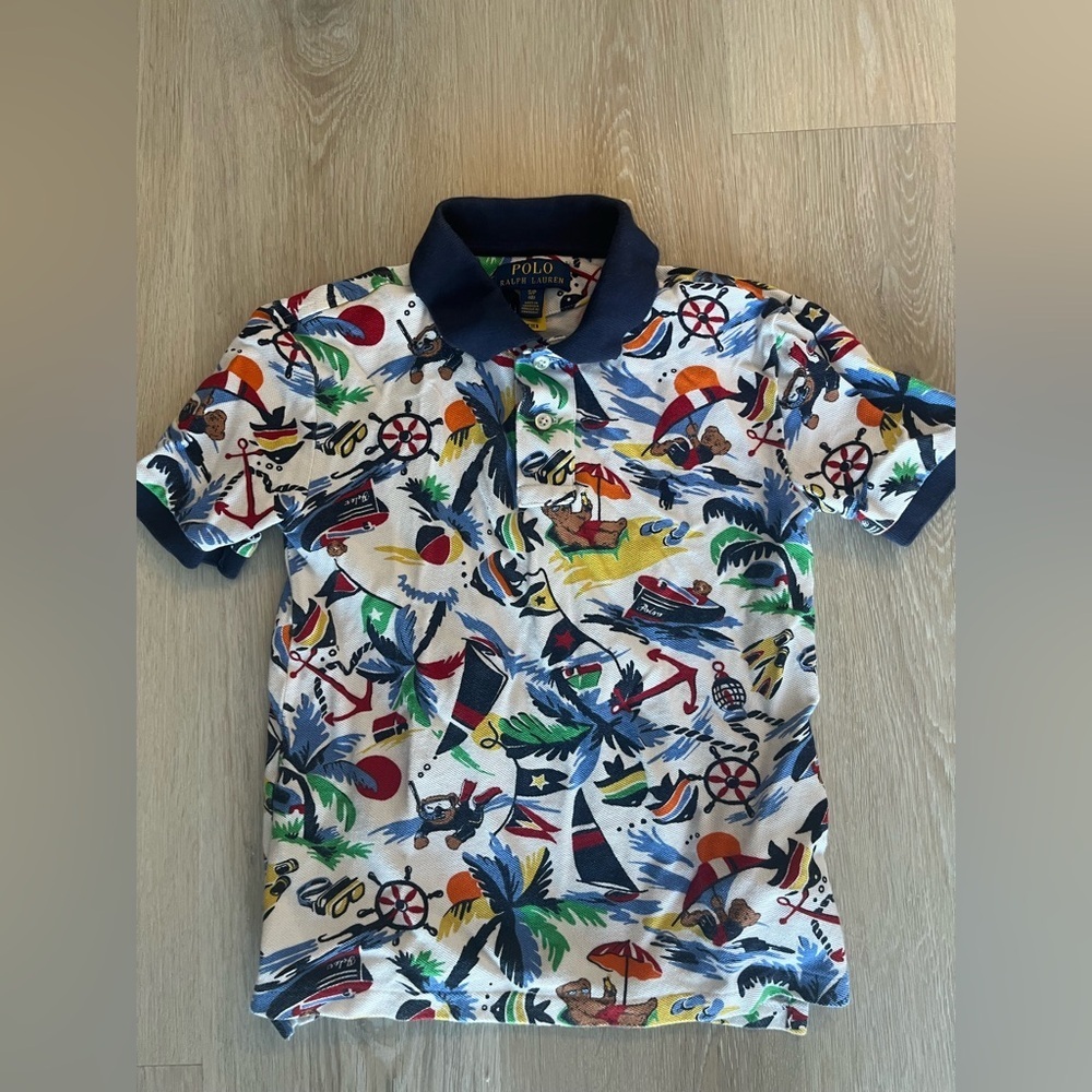 Polo Ralph Lauren Teddy Bear Tropical Polo Shirt youth